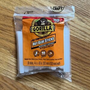 New 30 Gorilla Glue 4" Full Size Hot Glue Sticks